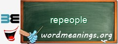 WordMeaning blackboard for repeople